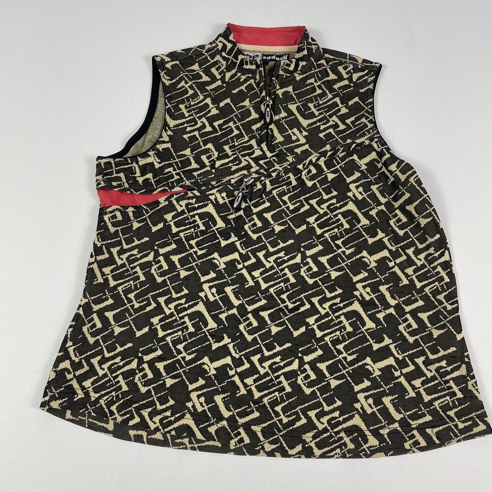 Jamie Sadock Polo Tunic Womens Small Black Collared Sleeveless Zipper Pockets‎